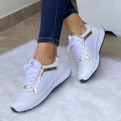 Women Sneakers Lace-up Sports Shoes - Frazeshop