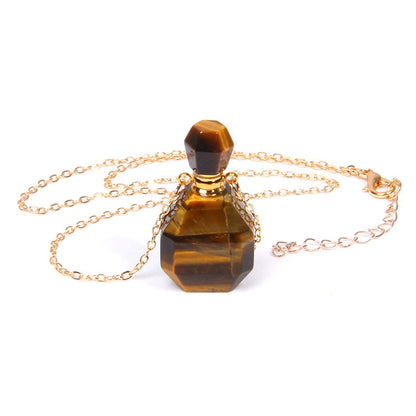 Perfume bottle crystal pendant necklace - Frazeshop