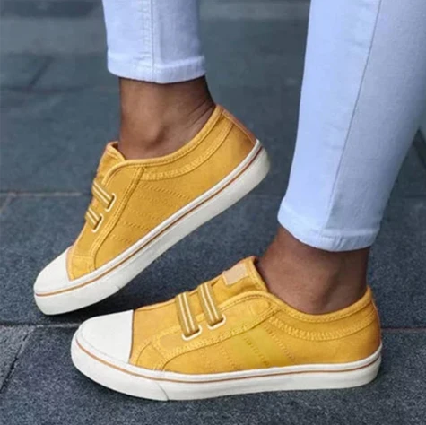 Lace-less Canvas Casual Shoes Fashion Sneakers - Frazeshop