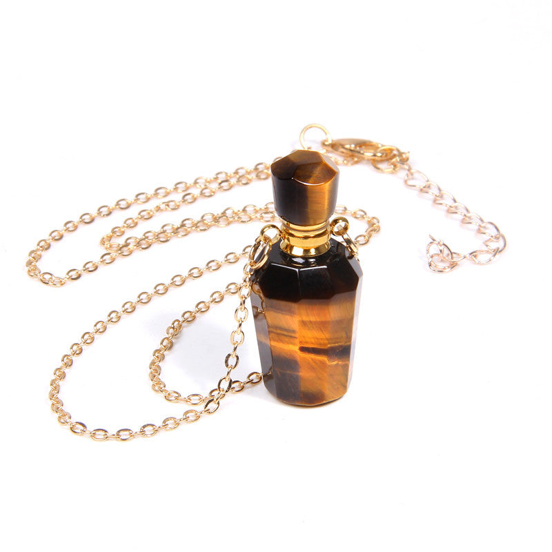 Perfume bottle crystal pendant necklace - Frazeshop