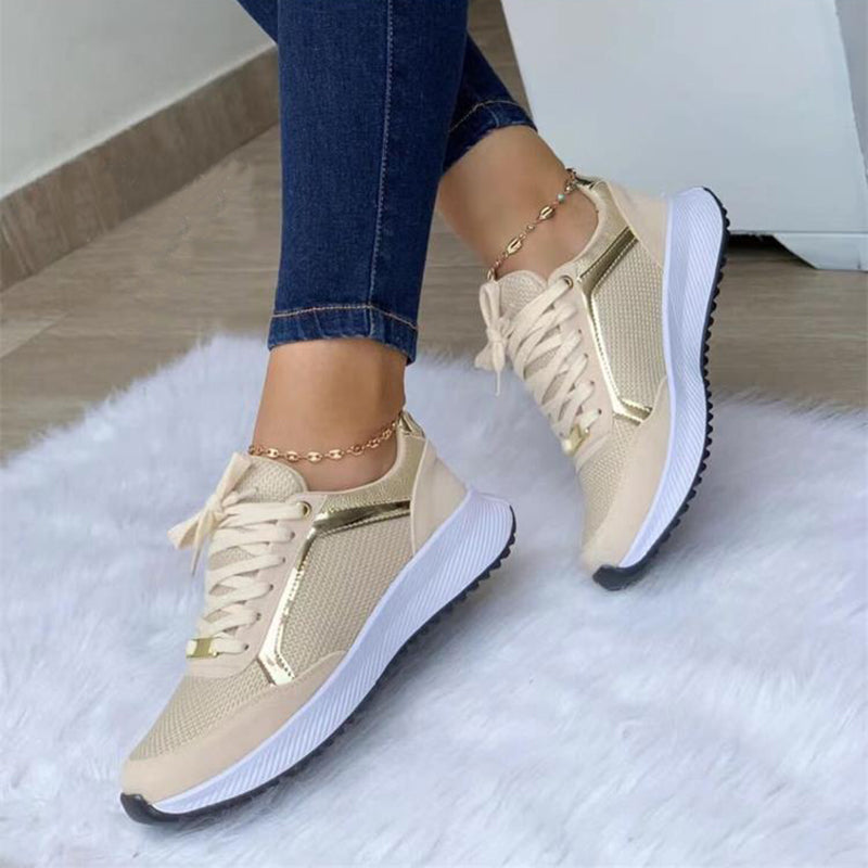 Women Sneakers Lace-up Sports Shoes - Frazeshop