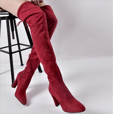 Women's Suede Fashion Boots - Frazeshop