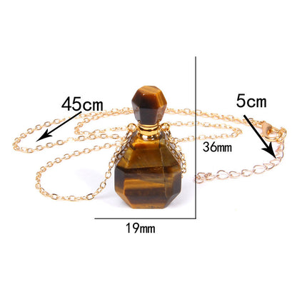 Perfume bottle crystal pendant necklace - Frazeshop