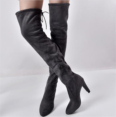 Women's Suede Fashion Boots - Frazeshop