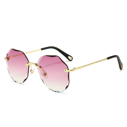 Rimless Trimmed Sunglasses - Frazeshop