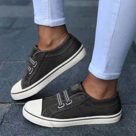 Lace-less Canvas Casual Shoes Fashion Sneakers - Frazeshop