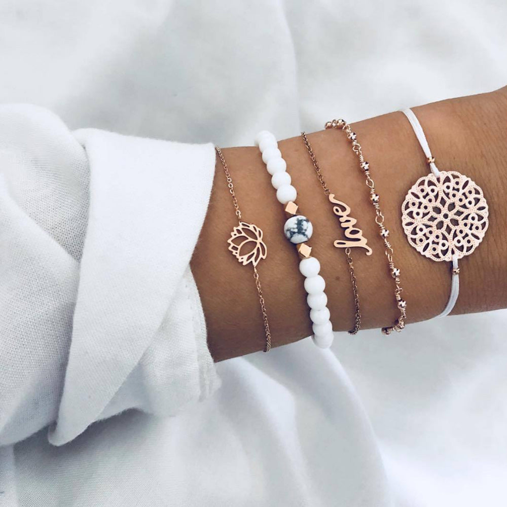 Lotus English Bracelets - Frazeshop