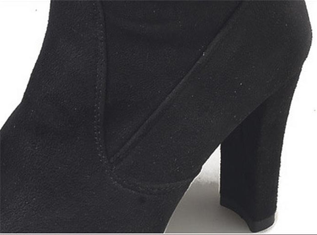 Women's Suede Fashion Boots - Frazeshop