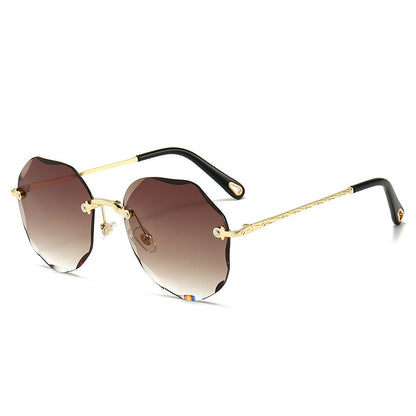 Rimless Trimmed Sunglasses - Frazeshop