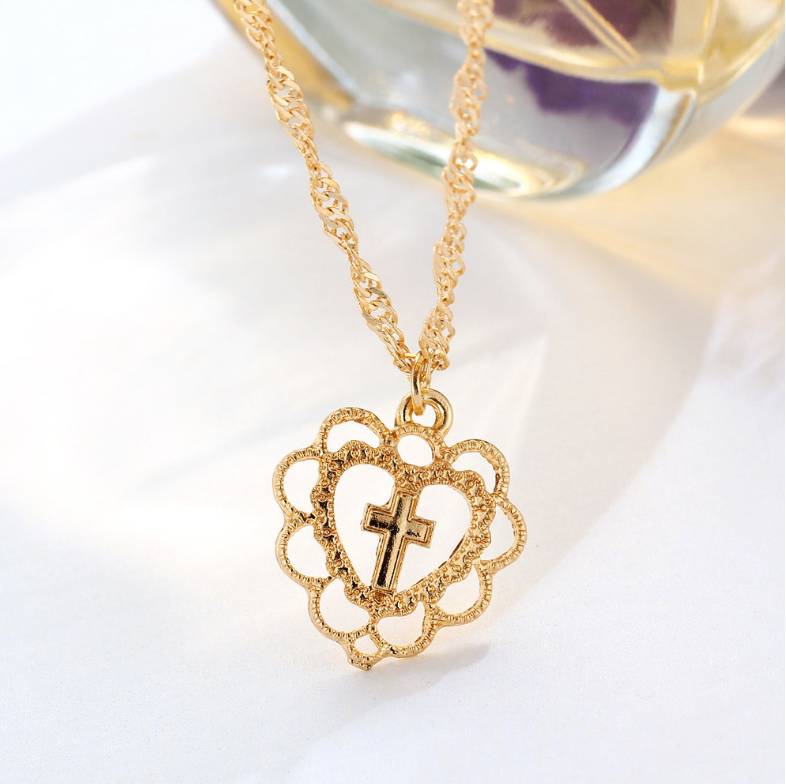 Pearl Drops Love Necklace Rhinestone Multilayer Wedding Clavicle Chain - Frazeshop