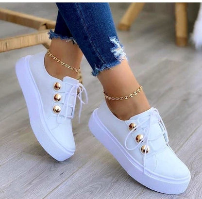 Lace-up Women's Sneakers/Casual Shoes - Frazeshop