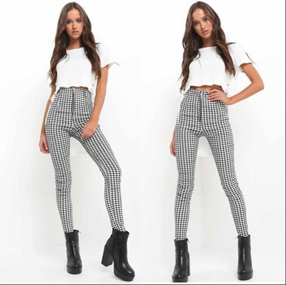 Uniquely Plaided Leggings - Frazeshop