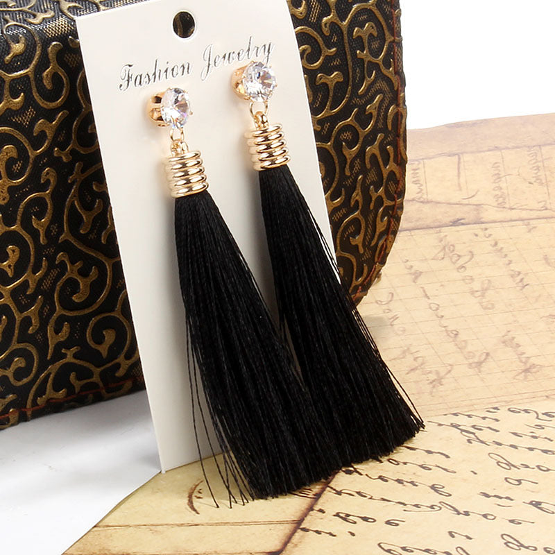 Women's Trendy Long Fringe Earrings - Frazeshop