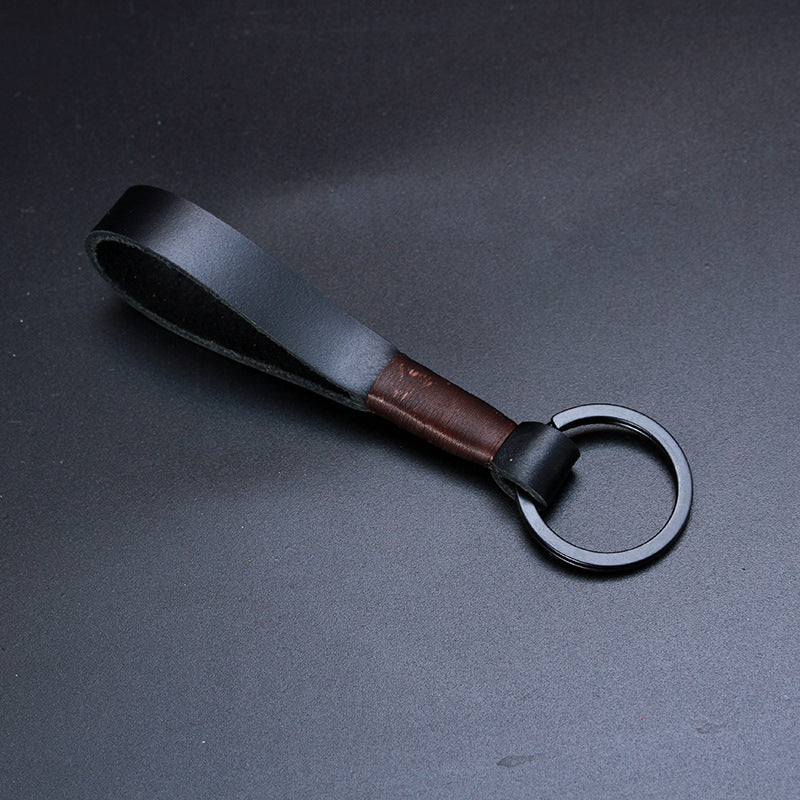 Fashion Simple Top Layer Cowhide Keychain - Frazeshop