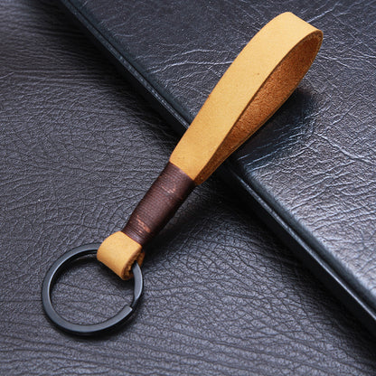 Fashion Simple Top Layer Cowhide Keychain - Frazeshop