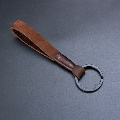 Fashion Simple Top Layer Cowhide Keychain - Frazeshop