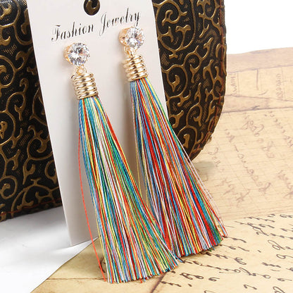 Women's Trendy Long Fringe Earrings - Frazeshop