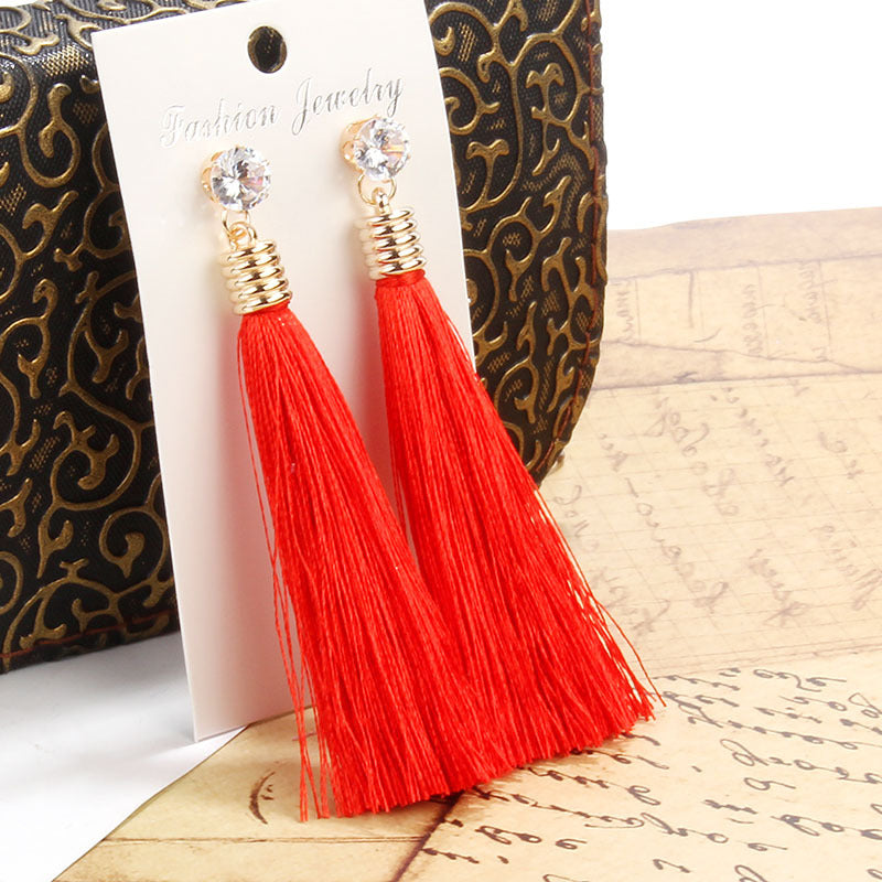 Women's Trendy Long Fringe Earrings - Frazeshop