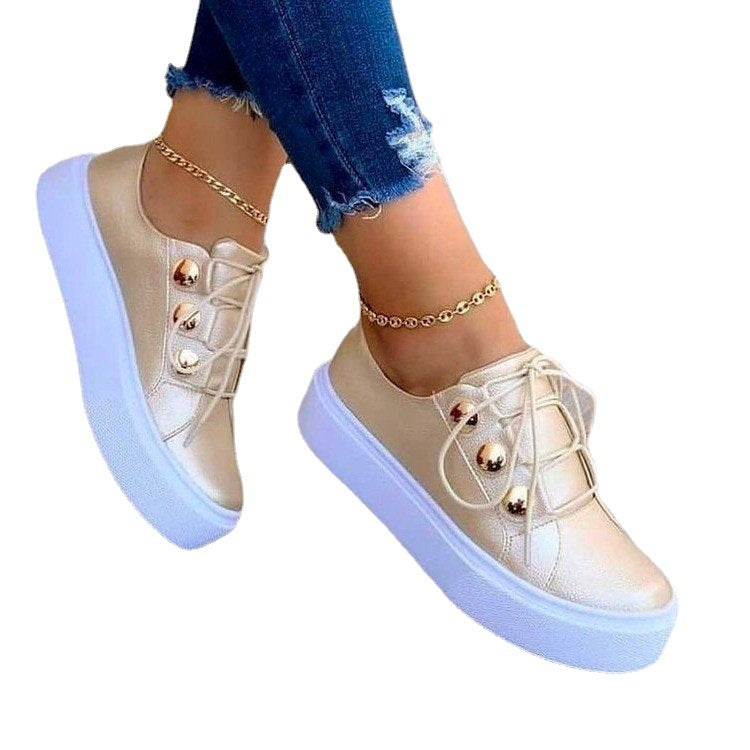 Lace-up Women's Sneakers/Casual Shoes - Frazeshop