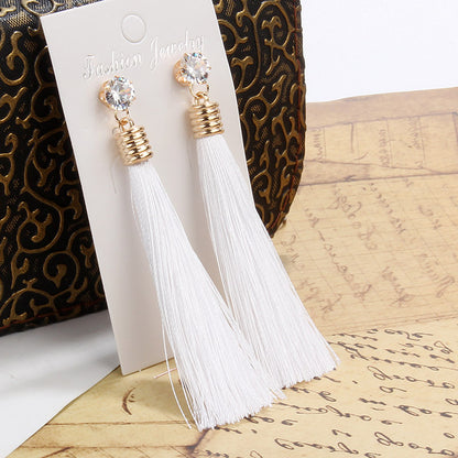 Women's Trendy Long Fringe Earrings - Frazeshop