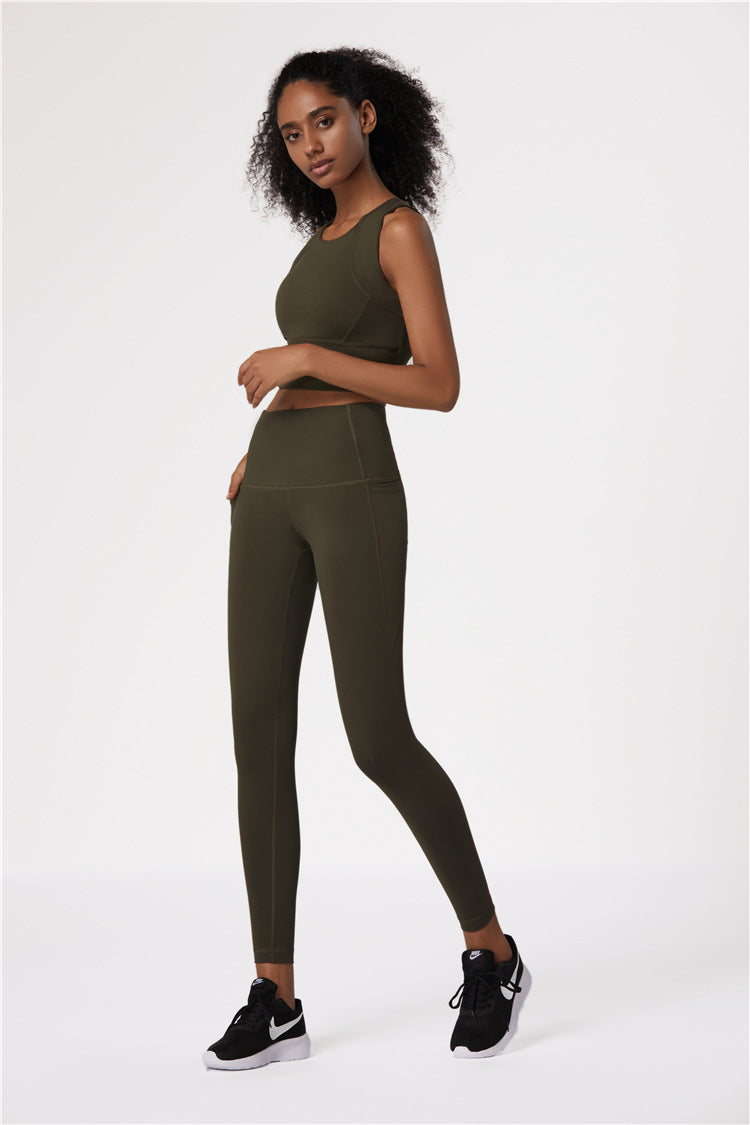 Smooth Fitness/Yoga Leggings with Pockets - Frazeshop