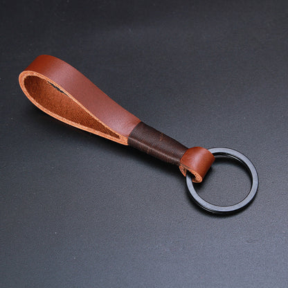 Fashion Simple Top Layer Cowhide Keychain - Frazeshop