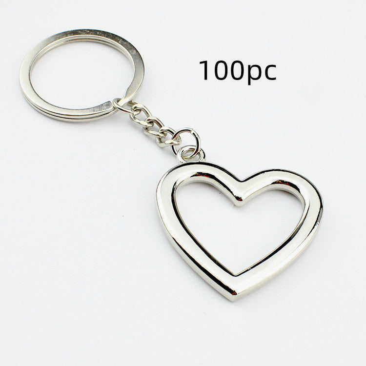 Personalized Hollow Peach Heart Keychain - Frazeshop