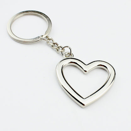 Personalized Hollow Peach Heart Keychain - Frazeshop