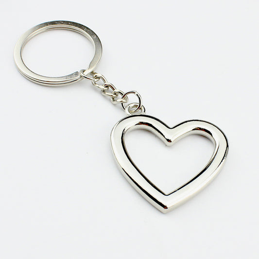 Personalized Hollow Peach Heart Keychain - Frazeshop