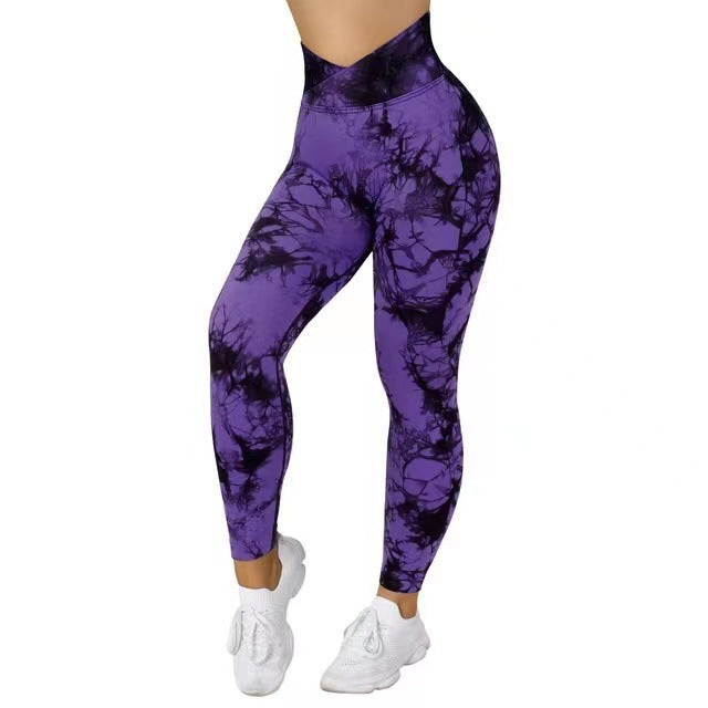 Seamless Tie Dye Leggings - Frazeshop