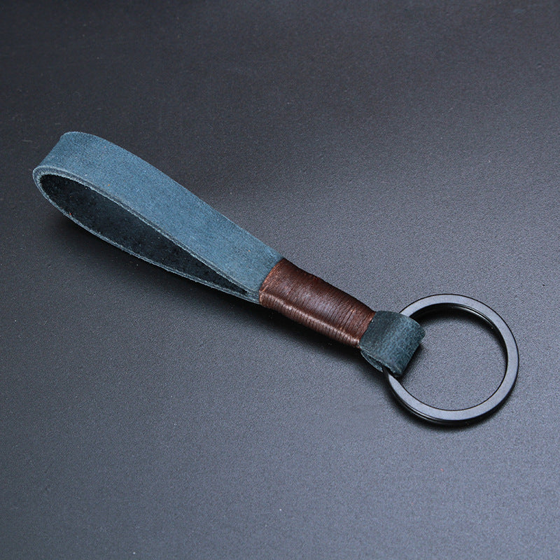 Fashion Simple Top Layer Cowhide Keychain - Frazeshop